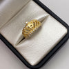 Anillo 15 Circones blancoss Oro amarillo 18k / Talla 6 / 3,49 Gr
