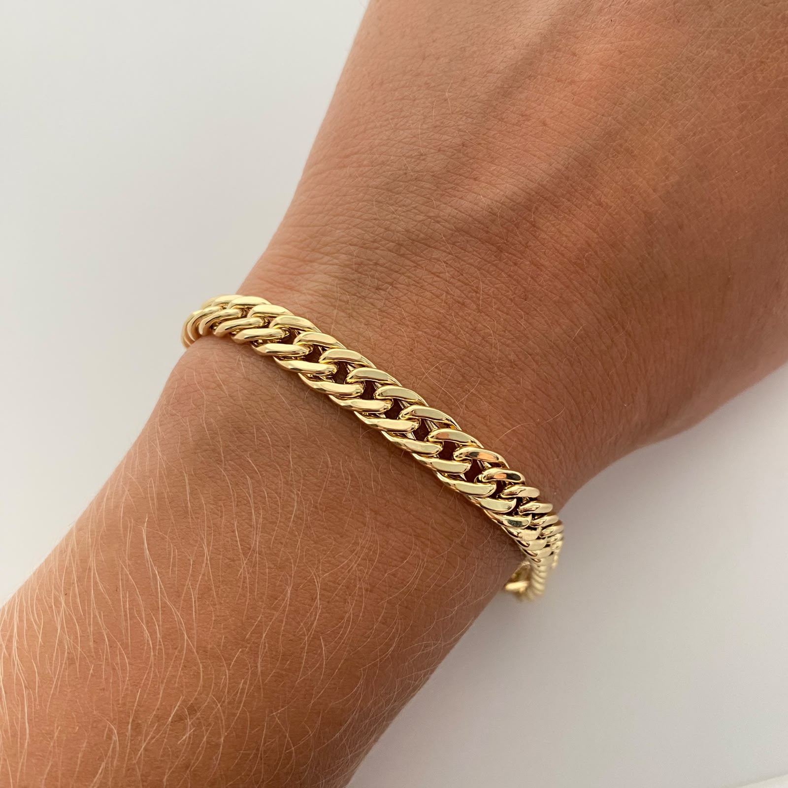 Pulso It Cubana Oro amarillo 18k +1 / 6,4 Gr / 6,3 mm / 20,7 Cm