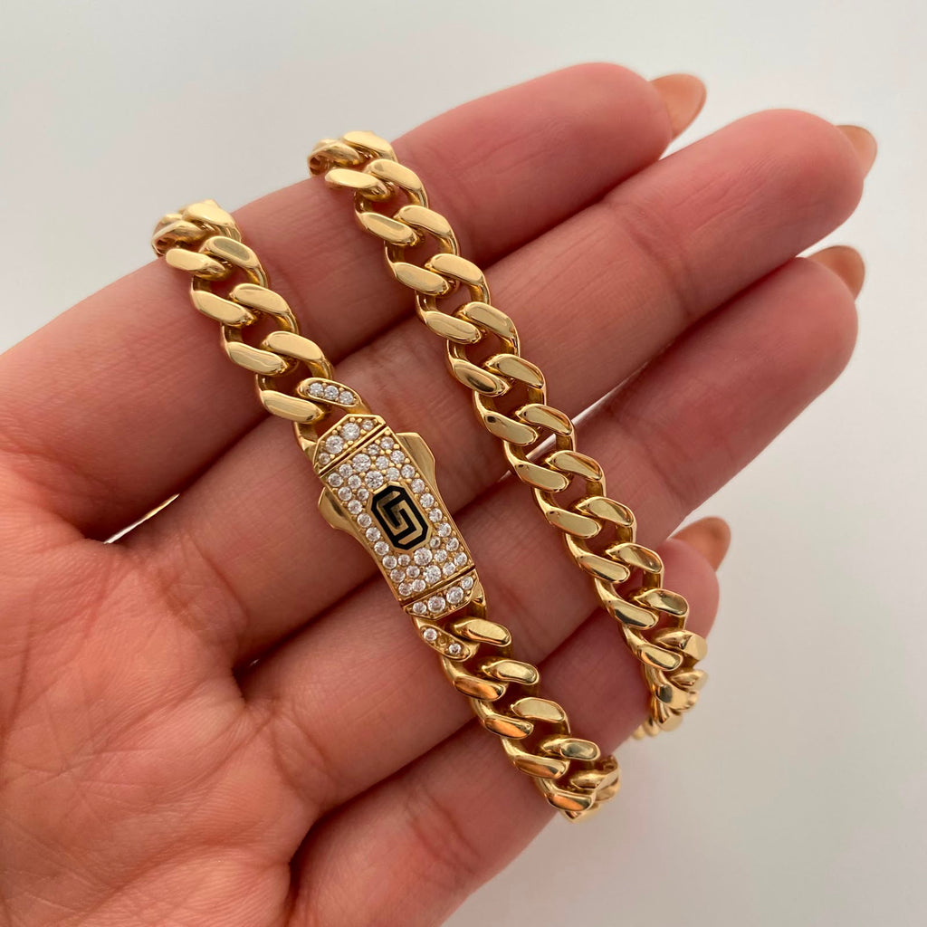 Cadena It Cubana Monch Casting Oro amarillo 18k +6 / 32,8 Gr / 7,1 mm / 60 Cm