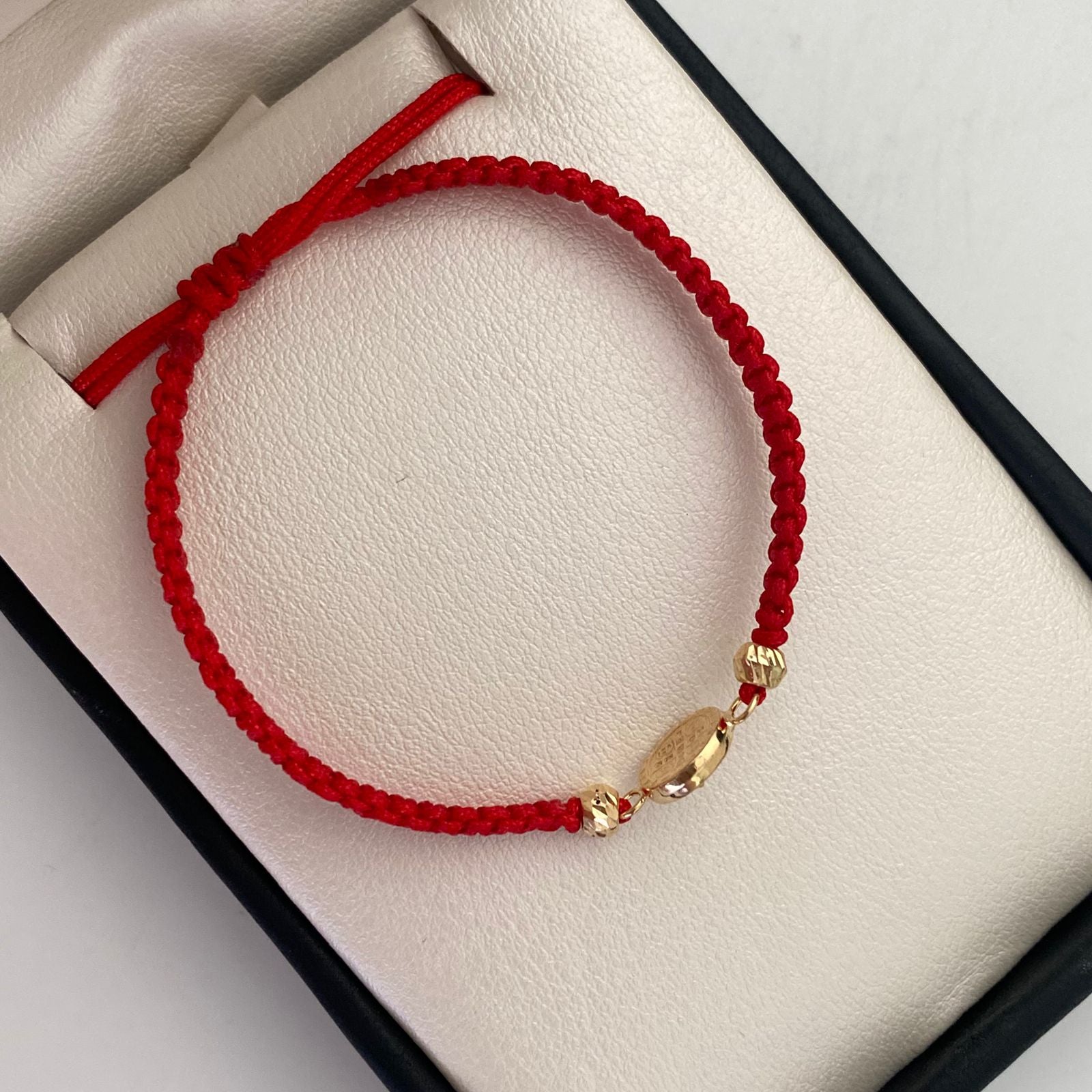 Pulsera tejida Herraje san benito bola diamantada 4mm Oro amarillo 18k 0,5 Gr