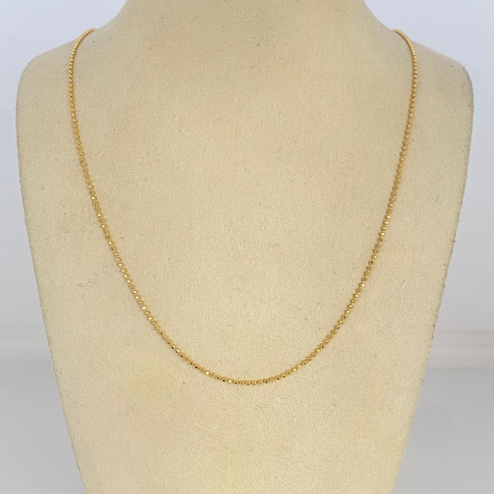 Cadena It mini militar Oro amarillo 18k +1 / 2,45 Gr / 1,1 mm / 40 Cm