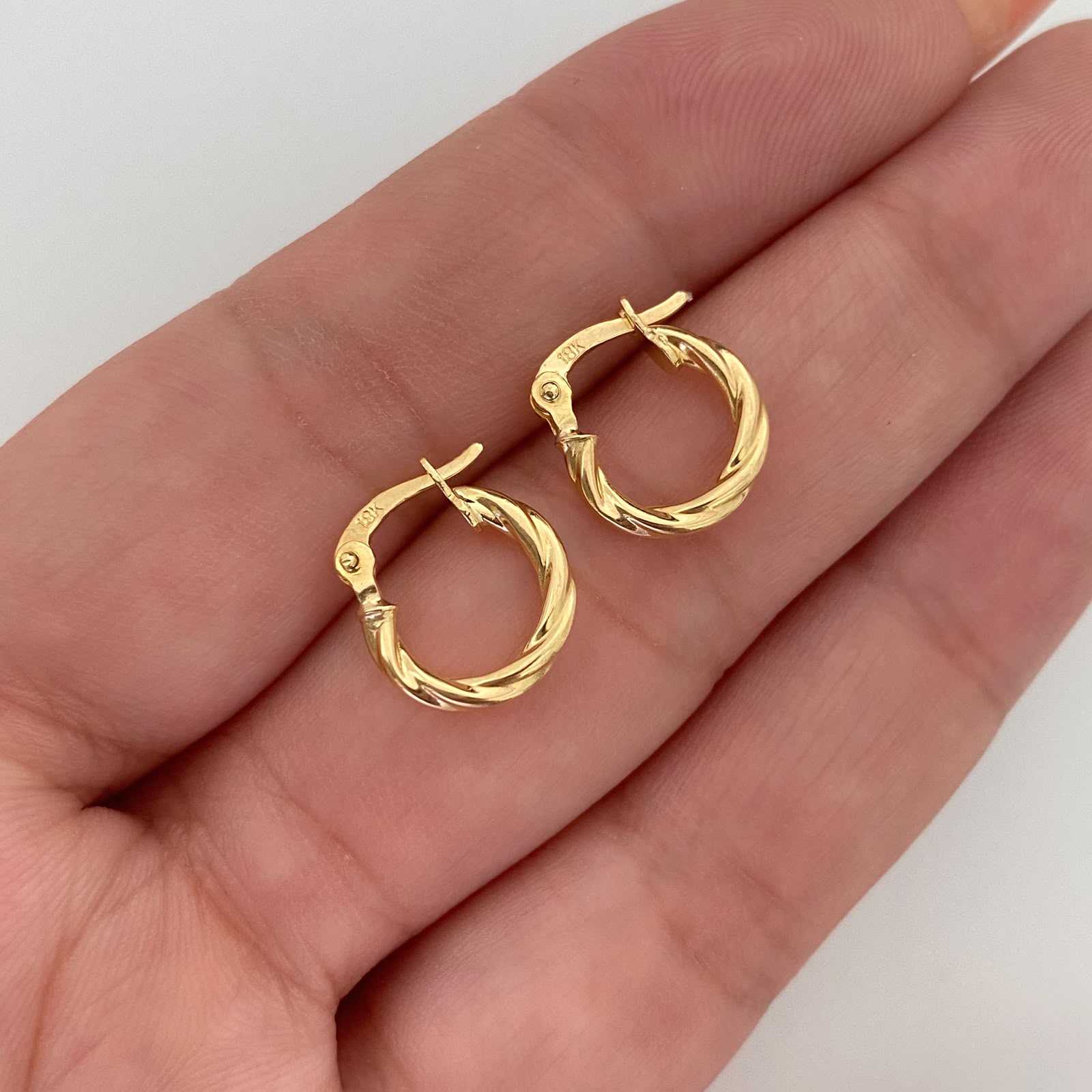Candonga Entorchada Oro amarillo 18k 0,8 Gr / 1,2 Cm