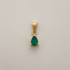 Dije Gota 0.86 Puntos de Esmeralda Oro amarillo 18k 1,35 Gr / 6,4 mm / 1,8 Cm