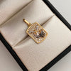 Dije Placa San Miguel Casting Oro amarillo 18k 2,4 Gr / 11,3 mm / 2,3 Cm
