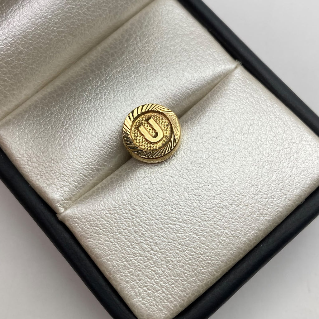 Herraje tambor letra u Oro amarillo 0,5 Gr / 1 Cm