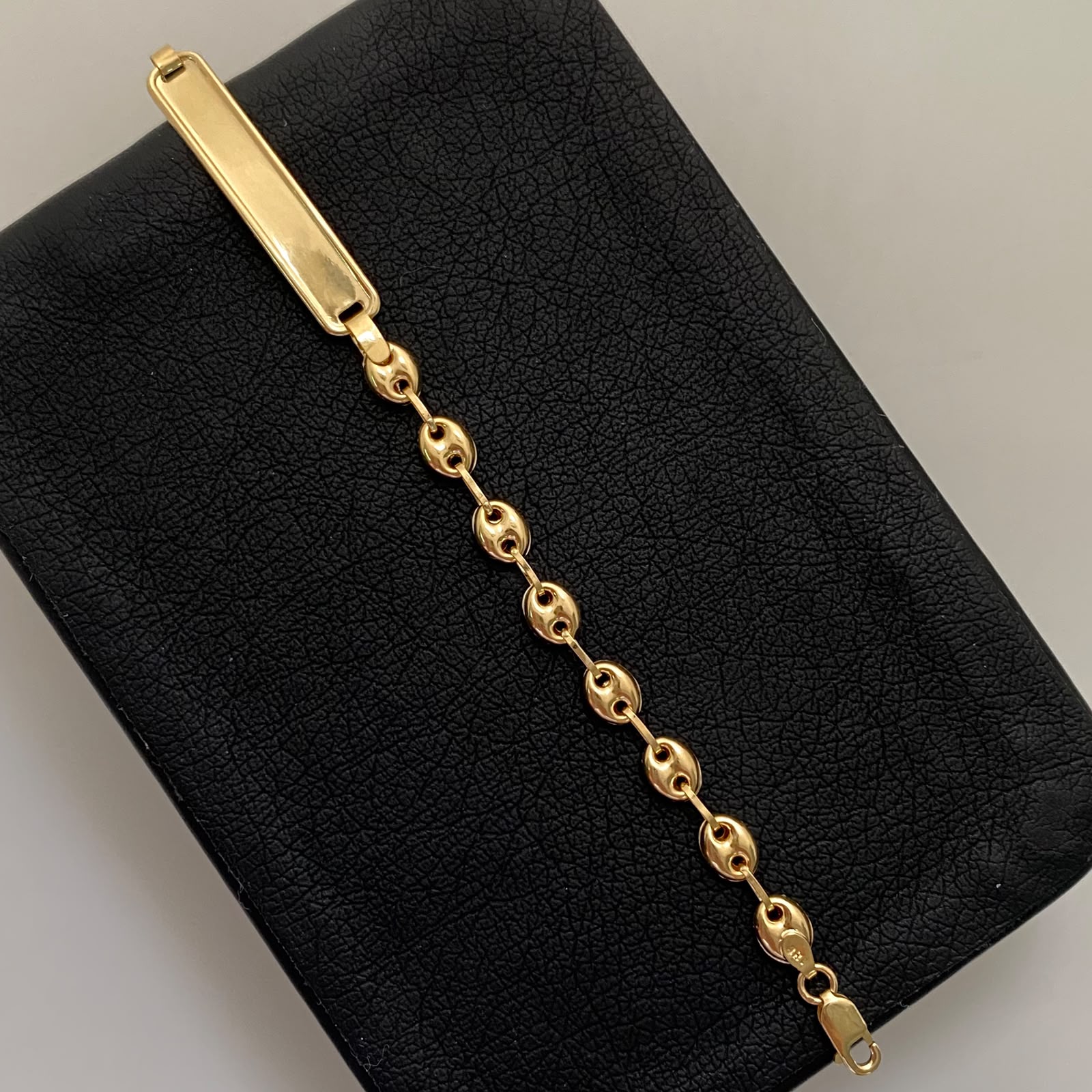 Pulso Placa Gc Oro amarillo 18k 3,45 Gr / 4,6 mm / 18 Cm Broche 0,30