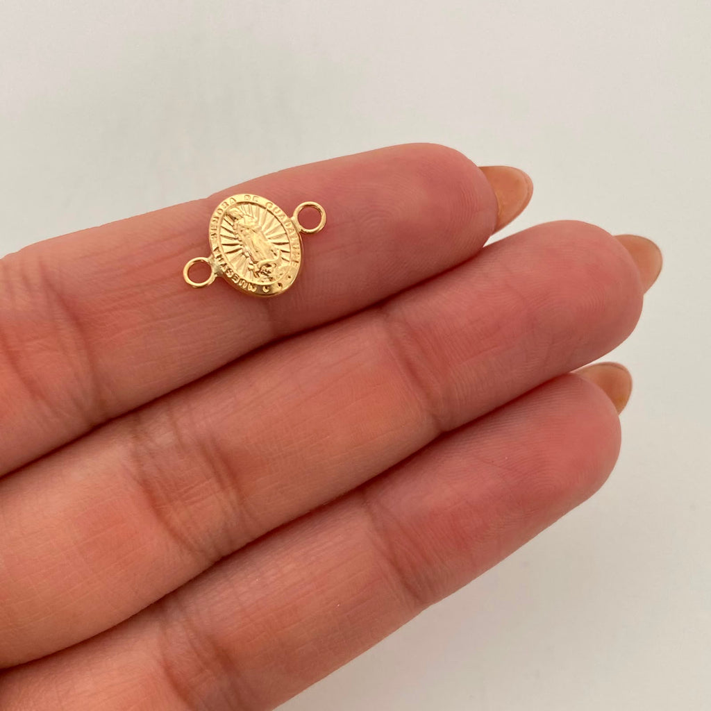 Herraje Virgen de Guadalupe Oro amarillo 18k 0,4 Gr / 1,3 Cm