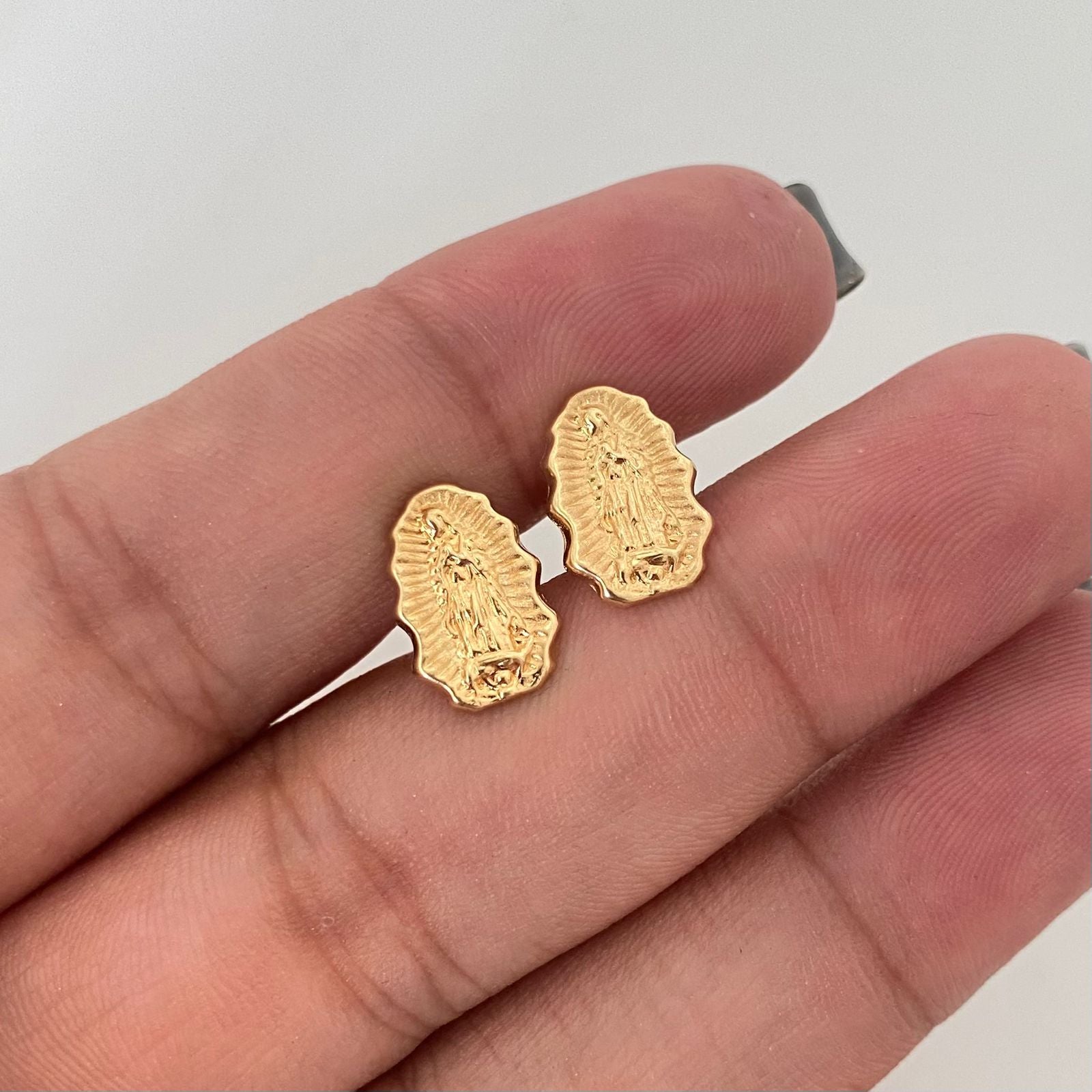 Topos silueta virgen guadalupe Oro amarillo 18k 1,10 Gr / 8,2 mm