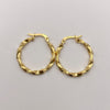 Candonga lisa y satinada Oro amarillo 18k 1,75 Gr / 2,5 Cm