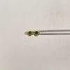 Topos Circon verde Oro amarillo 18k 0,4 Gr / 3 mm