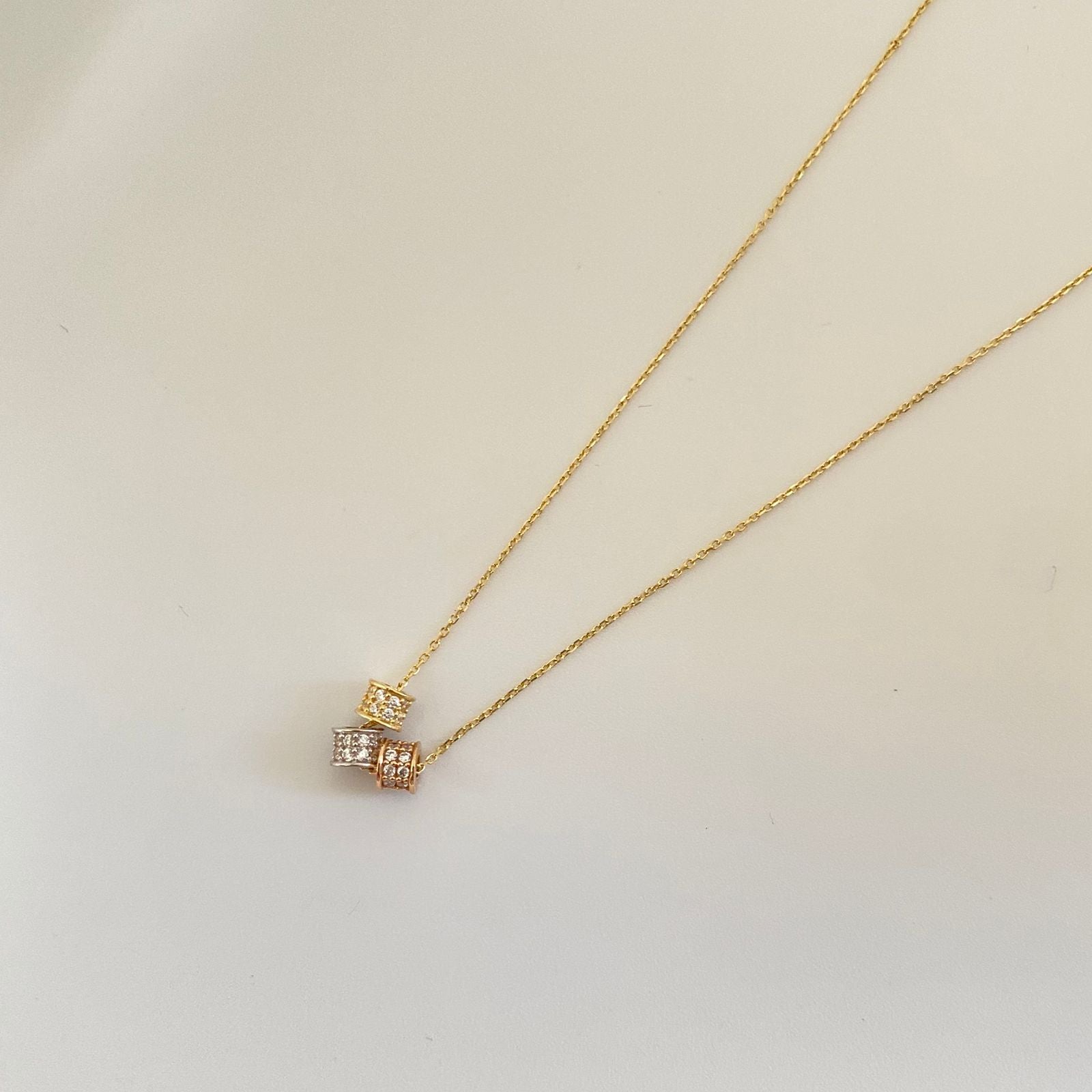 Cadena It set especial trio dije casting graduable Oro amarillo 18k +4 / 2,5 Gr / 1 mm / 45 Cm