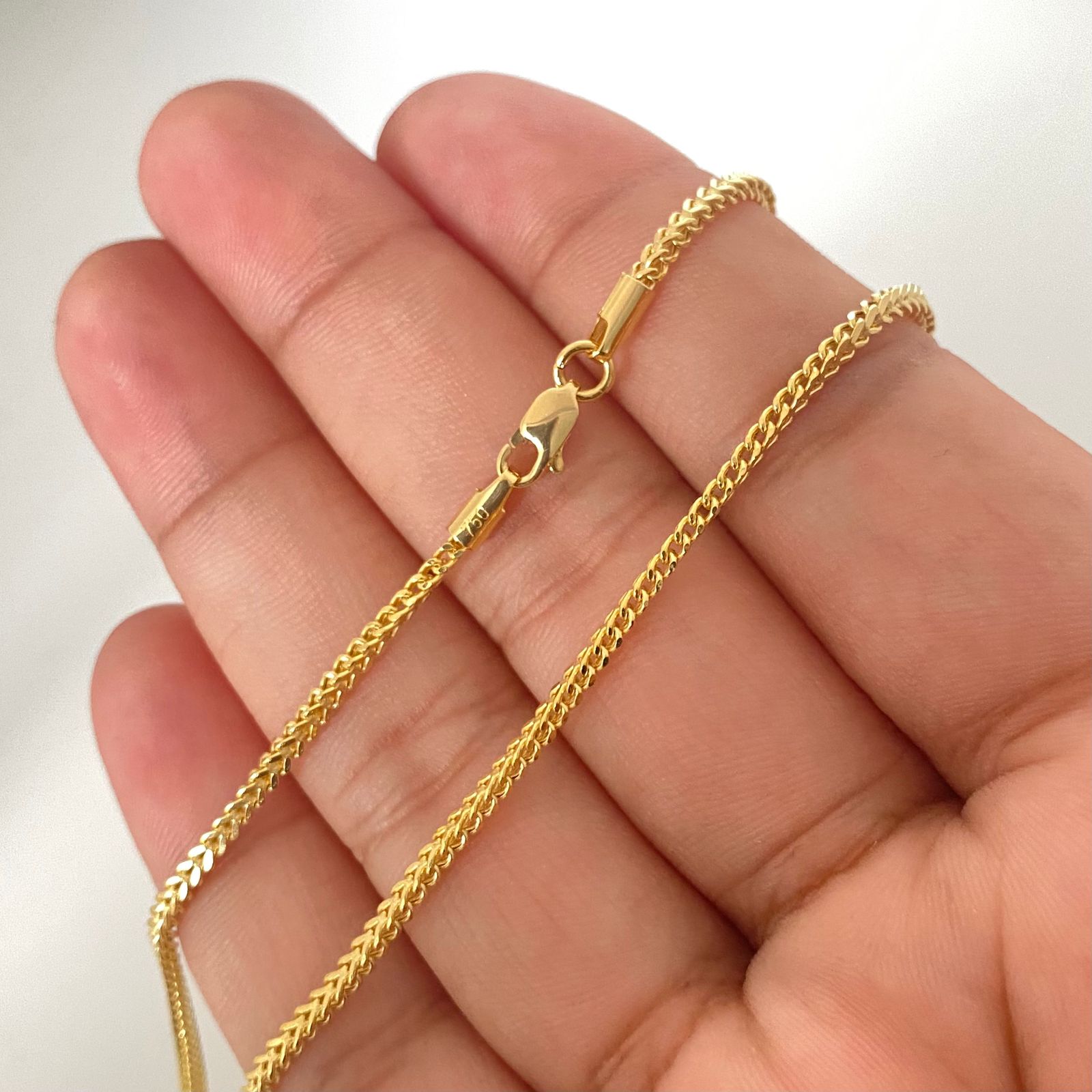 Cadena It tejido franco Oro amarillo 18k +1 / 6,15 Gr / 2 mm / 60 Cm