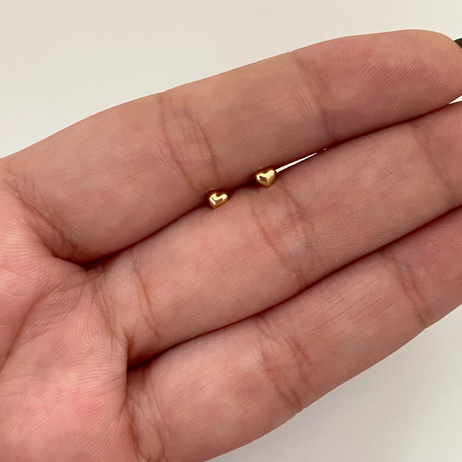 Topos mini corazon inflado Oro amarillo 18k 0,4 Gr / 2,5 mm
