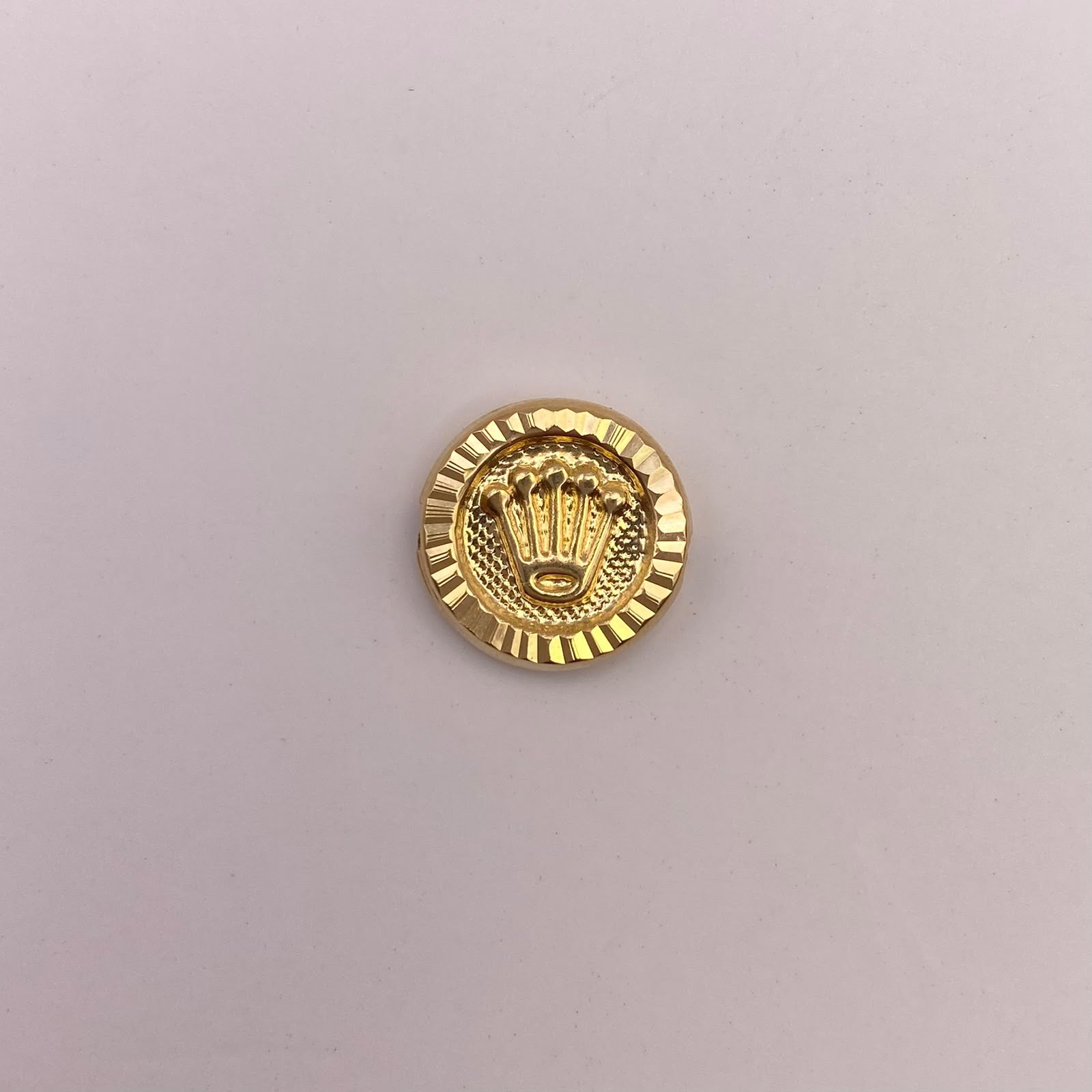 Herraje tambor rx diamantado Oro amarillo 18k 0,83 Gr / 1,2 Cm