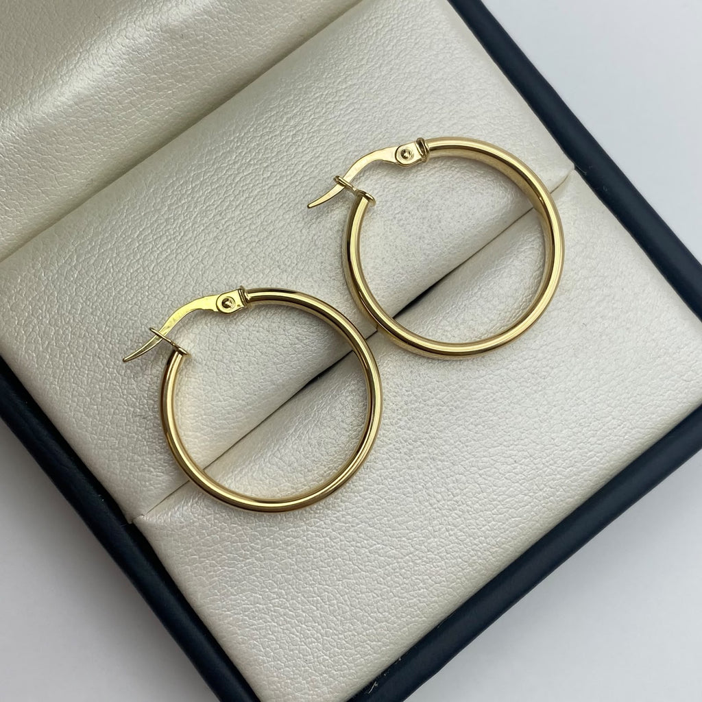 Candonga It lisa Oro amarillo 18k 2,15 Gr / 2,5 Cm