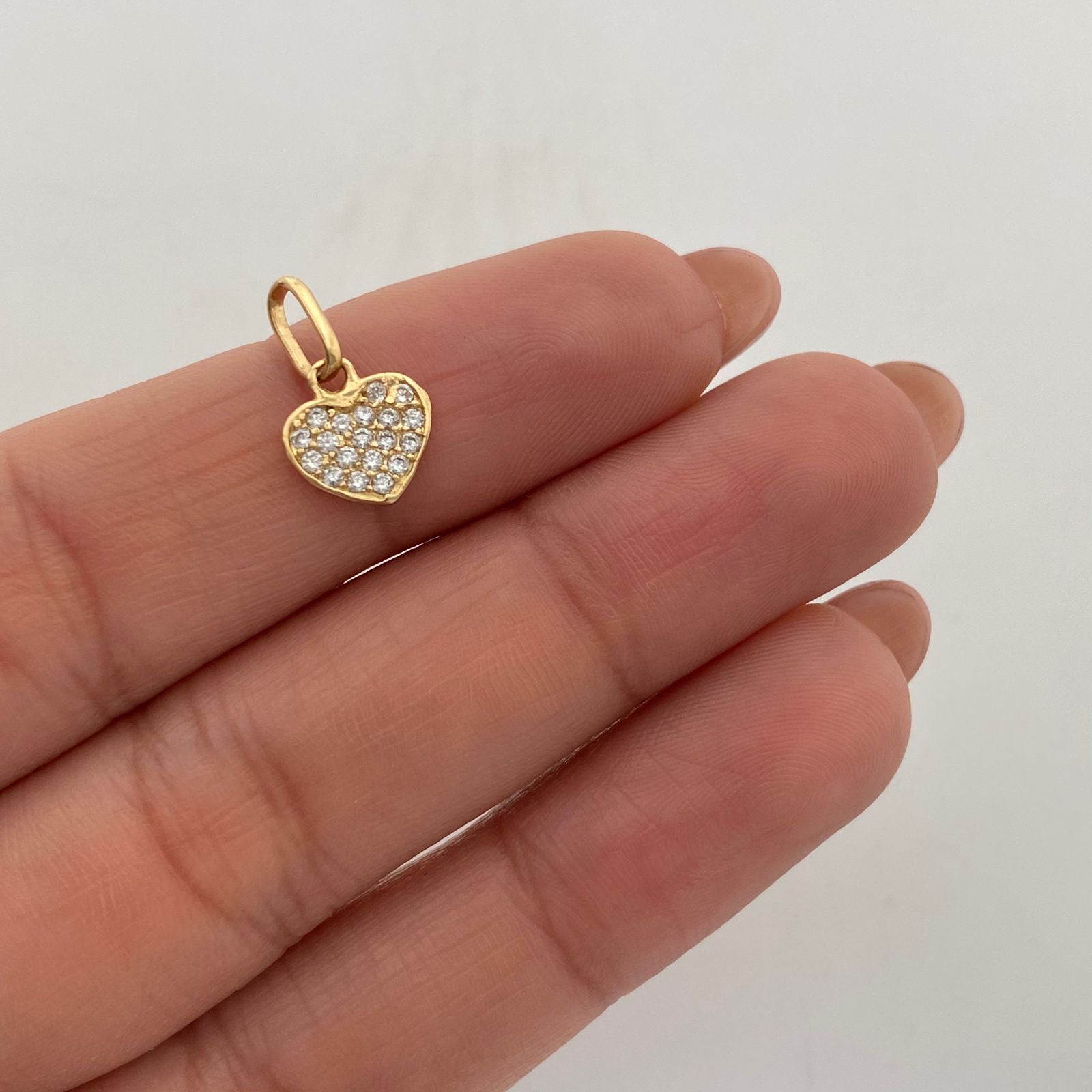 Dije Corazon Casting Oro amarillo 18k 0,7 Gr / 8,8 mm / 1,5 Cm