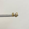 Topos Candado circon Tres oros 18k 0,85 Gr / 4,8 mm
