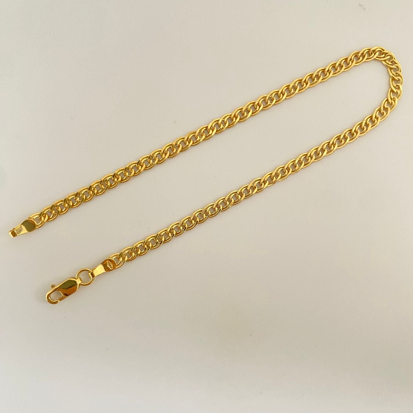 Pulso It doble aro Oro amarillo 18k +1 / 2,1 Gr / 3,25 mm / 19,5 Cm