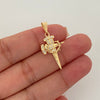 Dije cruz clavo corona de espinas casting Oro amarillo 18k 2,50 Gr / 3,0 Cm