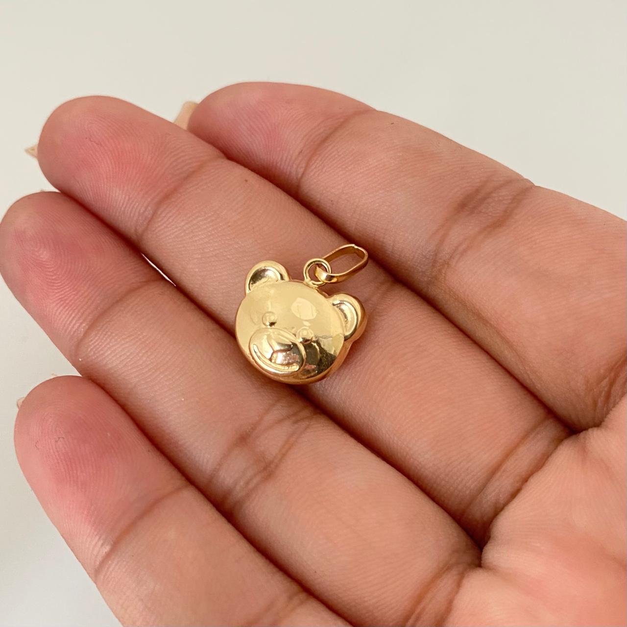 Dije rostro oso Oro amarillo 18k 1,35 Gr / 2,0 Cm