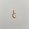 Dije Letra C Casting Oro amarillo 18k 0,85 Gr / 9,2 mm / 1,9 Cm