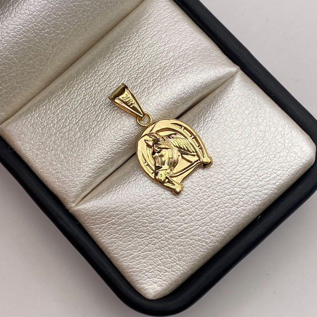 Dije Herradura de caballo Oro amarillo 18k 0,9 Gr / 12,4 mm / 2,2 Cm