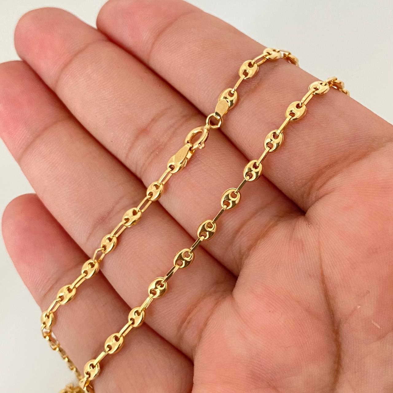 Cadena baby gc Oro amarillo 18k 6,15 Gr / 3,1 mm / 62 Cm Broche 0,15