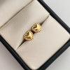 Topos corazon inflado borde diamantado  Oro amarillo 18k 0,75 Gr / 8,1 mm