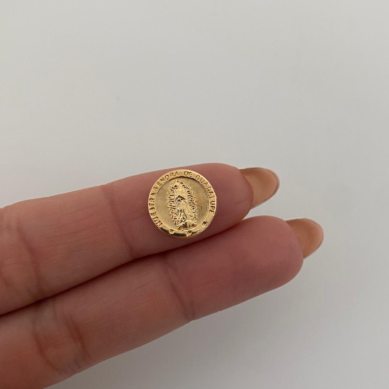 Herraje tambor virgen de guadalupe  Oro amarillo 18k 0,75 Gr / 1 Cm