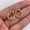 Candonga Entorchada Oro amarillo 18k 0,96 Gr / 1,5 Cm