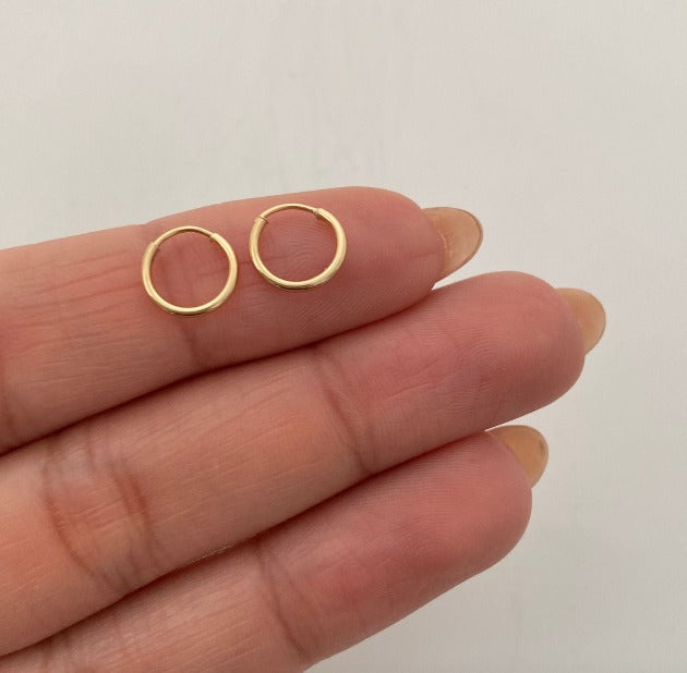 Candonga Mini Imperdible Oro amarillo 18k 0,35 Gr / 0,8 Cm