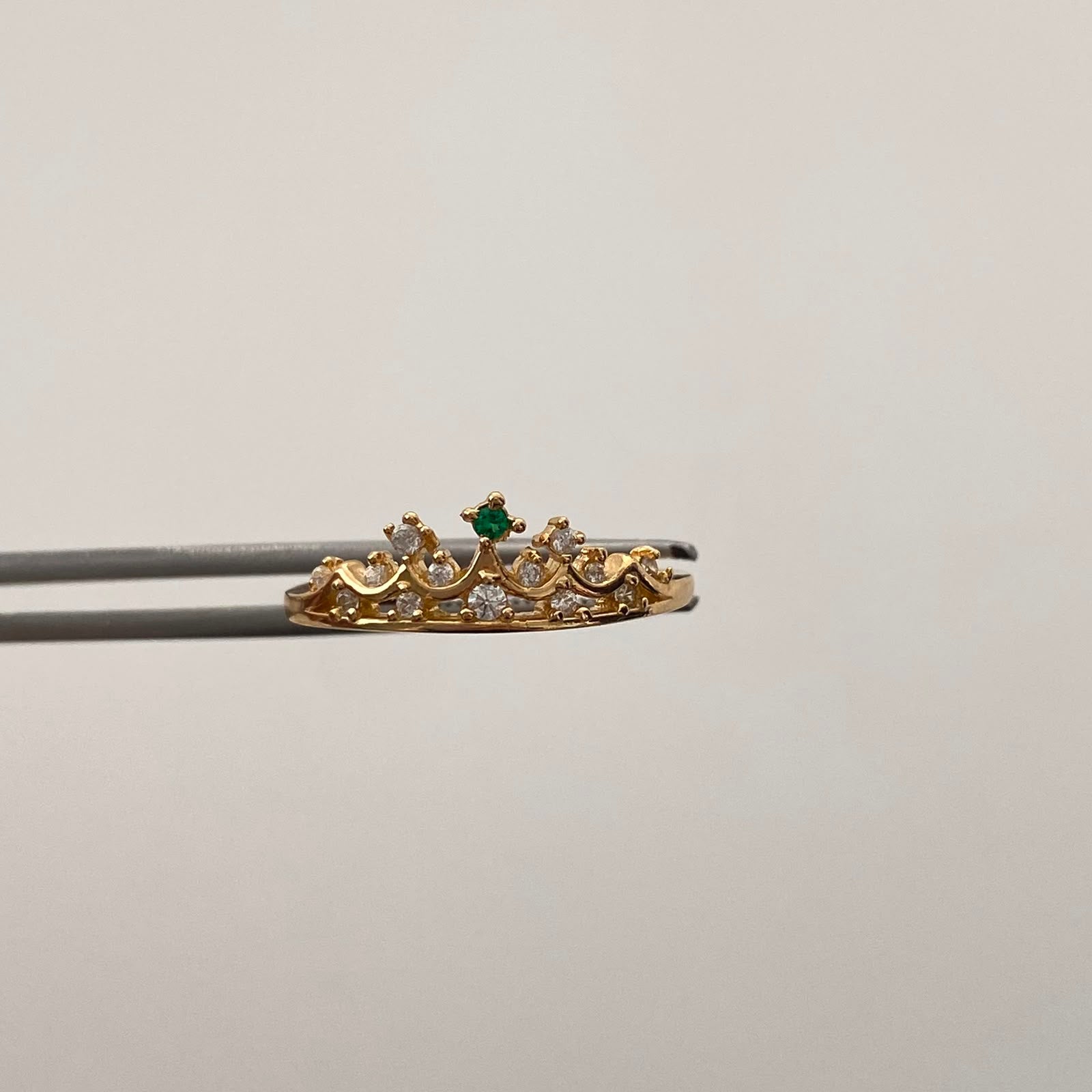 Anillo 15 Casting Blanco Oro amarillo 18k / Talla 7 1/4 / 2,35 Gr