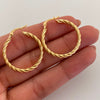 Candonga Entorchada Oro amarillo 18k 2,1 Gr / 2,8 Cm