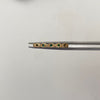 Anillo Circones abrazados verdes Oro amarillo 18k / Talla 7 1/2 / 2,05 Gr / 2,5 mm