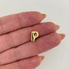 Dije It letra P (Joya) Oro amarillo 18k 0,6 Gr / 1,0 Cm