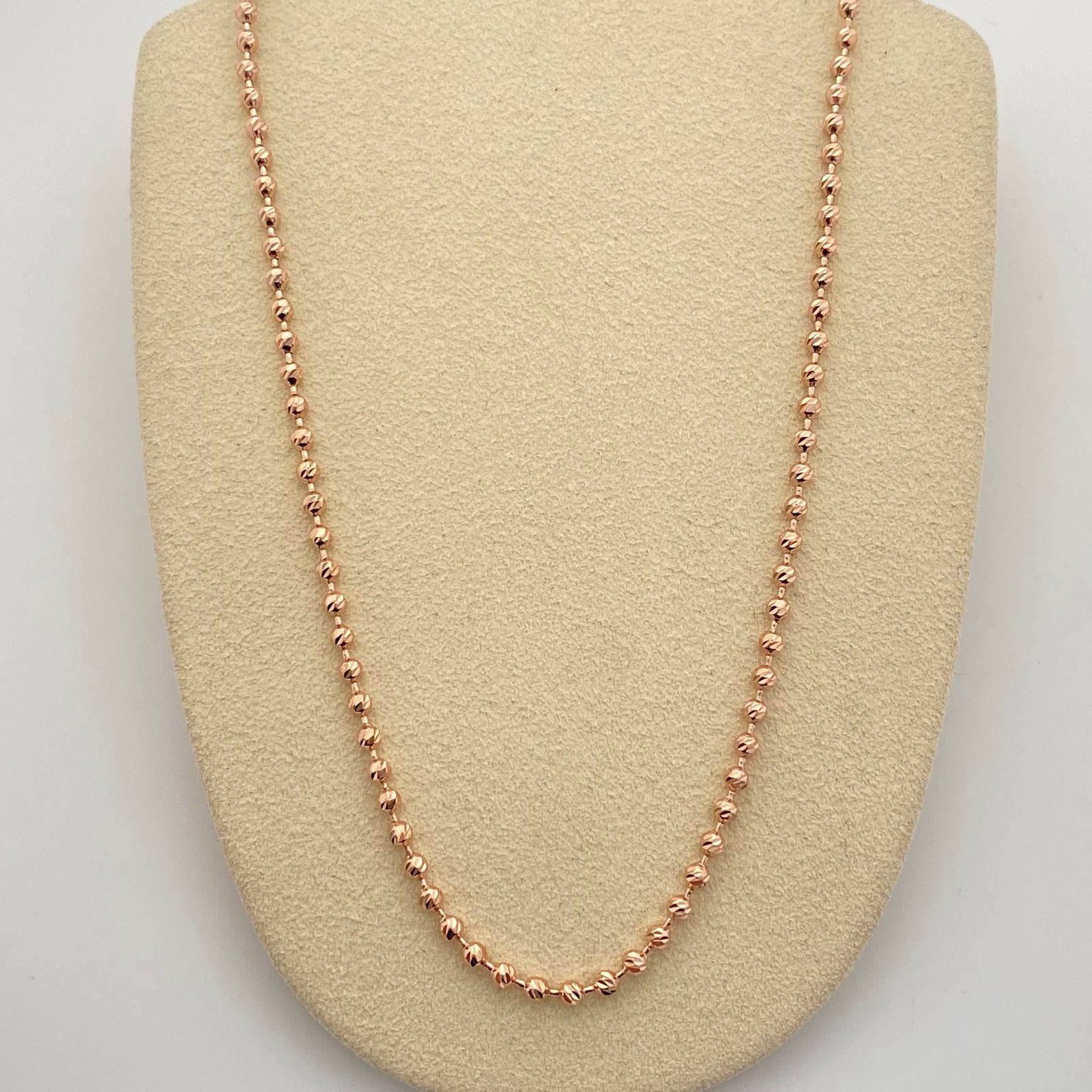 Cadena It Militar Diamantada Oro rosa 18k +3 / 15,8 Gr / 3 mm / 60 Cm