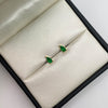 Topos gota circón verde Oro amarillo 18k 0,65 Gr / 3,43 mm