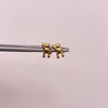 Topos oso mano alzada Oro amarillo 18k 0,75 Gr / 7,38 mm