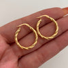 Candonga Entorchada Oro amarillo 18k 2 Gr / 2,4 Cm