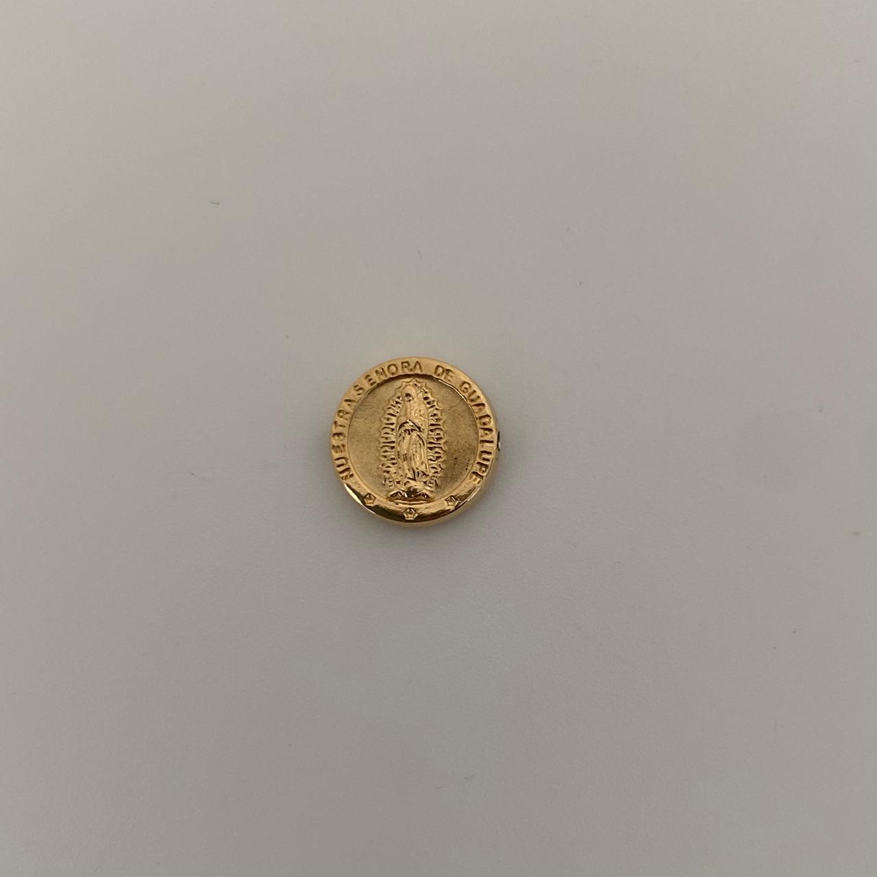 Herraje tambor virgen de guadalupe  Oro amarillo 18k 0,75 Gr / 1 Cm