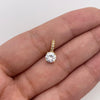 Dije redondo circón blanco Oro amarillo 18k 0,92 Gr / 5,65 mm / 1 Cm