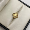 Herraje trebol diamantado Oro amarillo 18k 0,85 Gr / 2 Cm