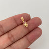 Dije pato sombrero circones fucsias Oro amarillo 18k 1,15 Gr / 1,5 Cm