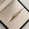Anillo Solitario doble circon Oro amarillo 18k / Talla 6 / 1,7 Gr / 1,5 mm
