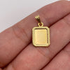 Dije placa fotograbado borde diamantado Oro amarillo 18k 0,53 Gr / 11,45 mm / 2 Cm