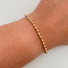 Pulso Militar Diamantado 3mm Tres oros 18k +1 / 5,70 Gr / 3 mm / 18,1 Cm Broche 0,60