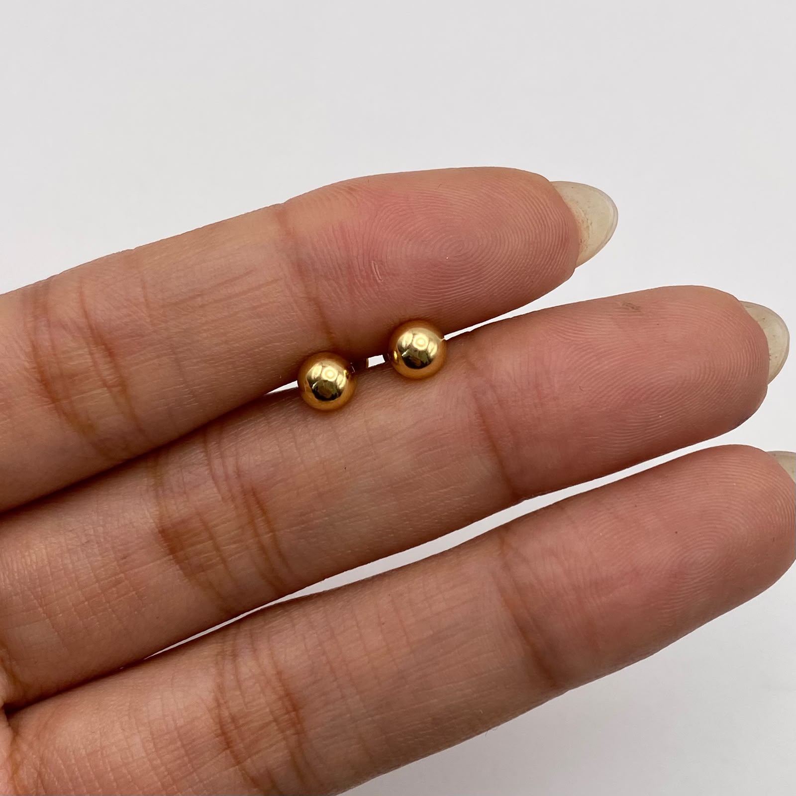 Topos bola lisa 5mm Oro amarillo 18k 0,55 Gr