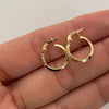 Candonga biselada Oro amarillo 18k 0,8 Gr / 1,5 Cm