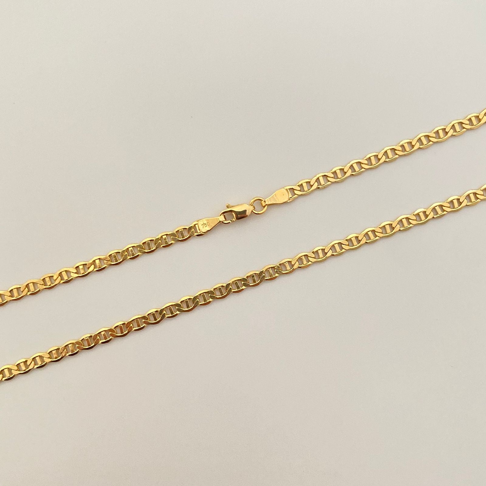 Cadena It escalera plana Oro amarillo 18k 7,3 Gr / 3,45 mm / 60 Cm