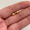 Topos media bola diamantada Oro amarillo 18k 0,65 Gr / 6 mm